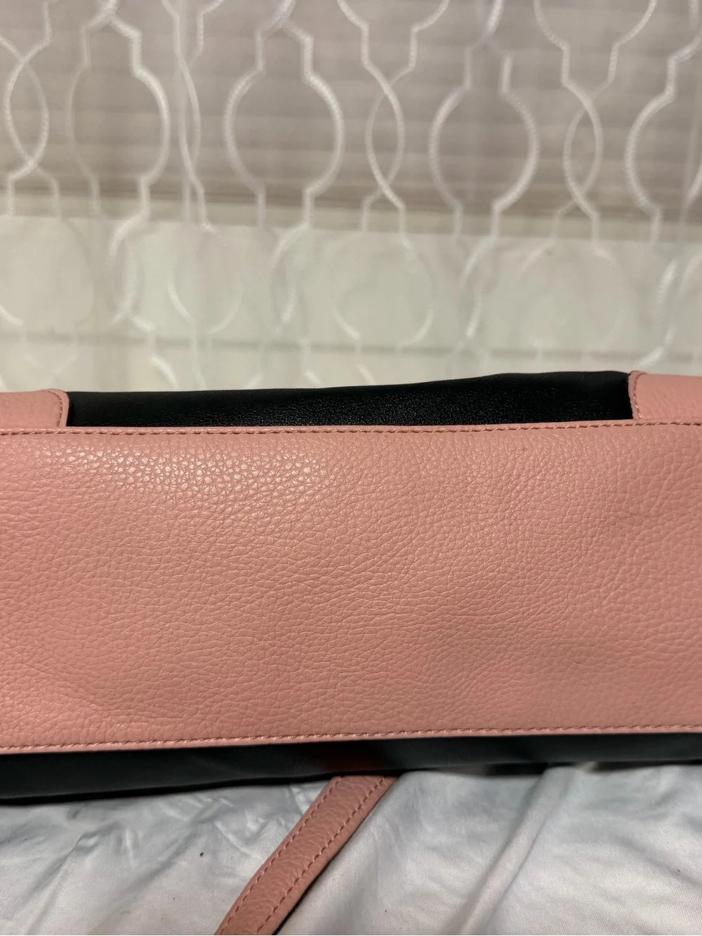 Juicy Couture Black & Pink Script Satchel with Heart Charm